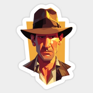 Geometric Portrait of an Explorer - Indy Sticker